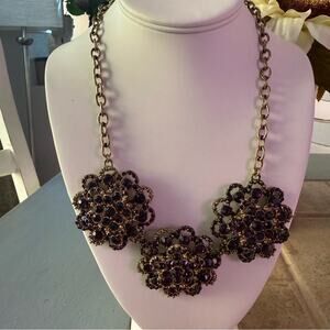 Joan Rivers Large  Gold Flower Statement Necklace